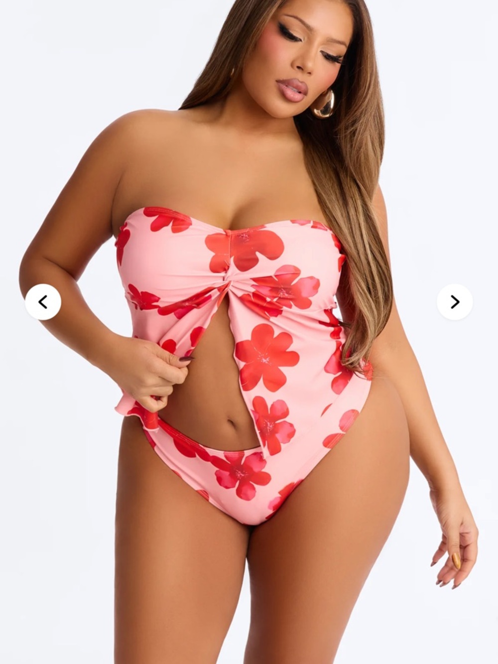 NWT Fashion Nova strapless tankini